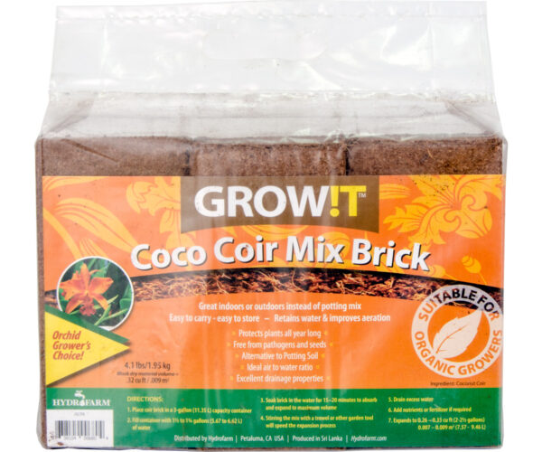 GROW!T Coco Coir Mix Brick, pack of 3 - Image 2