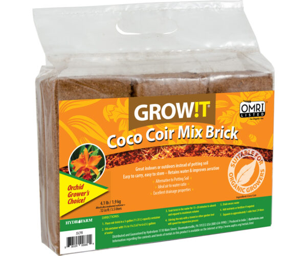 GROW!T Coco Coir Mix Brick, pack of 3