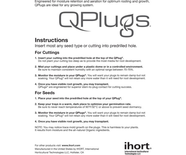 iHORT Q-Plug Cubes, 1.25" Square bag of 100 - Image 3