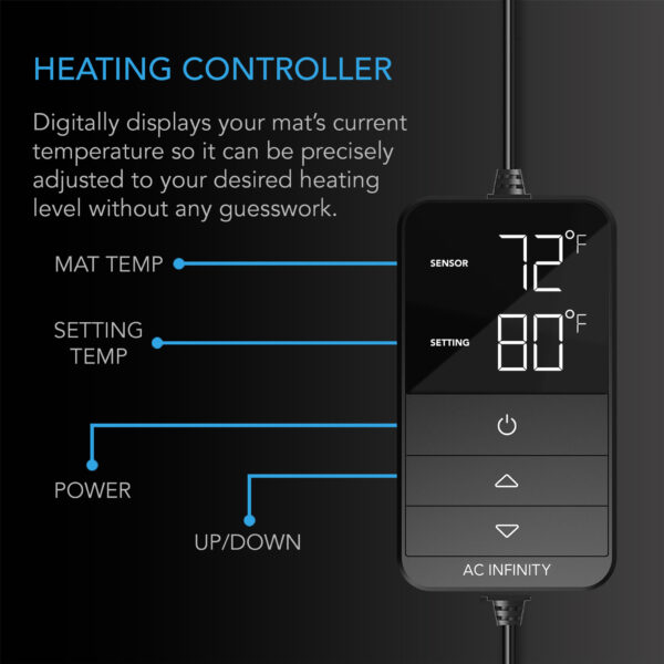 SUNCORE H7, Seedling Heat Mat with Heat Controller, IP-67 Waterproof, 48" x 20.75" - Image 3